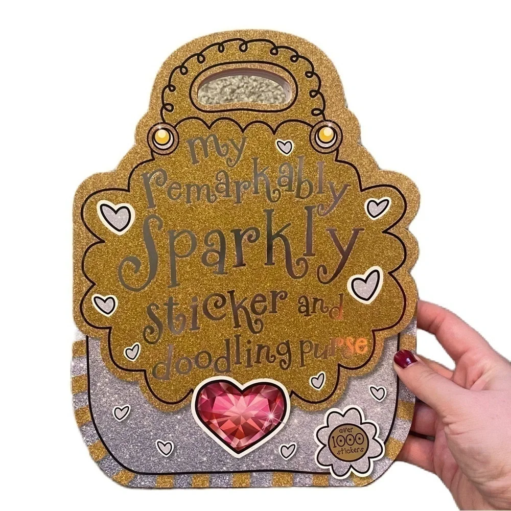 My Remarkably Sparkly Sticker and Doodling Purse Book NEW